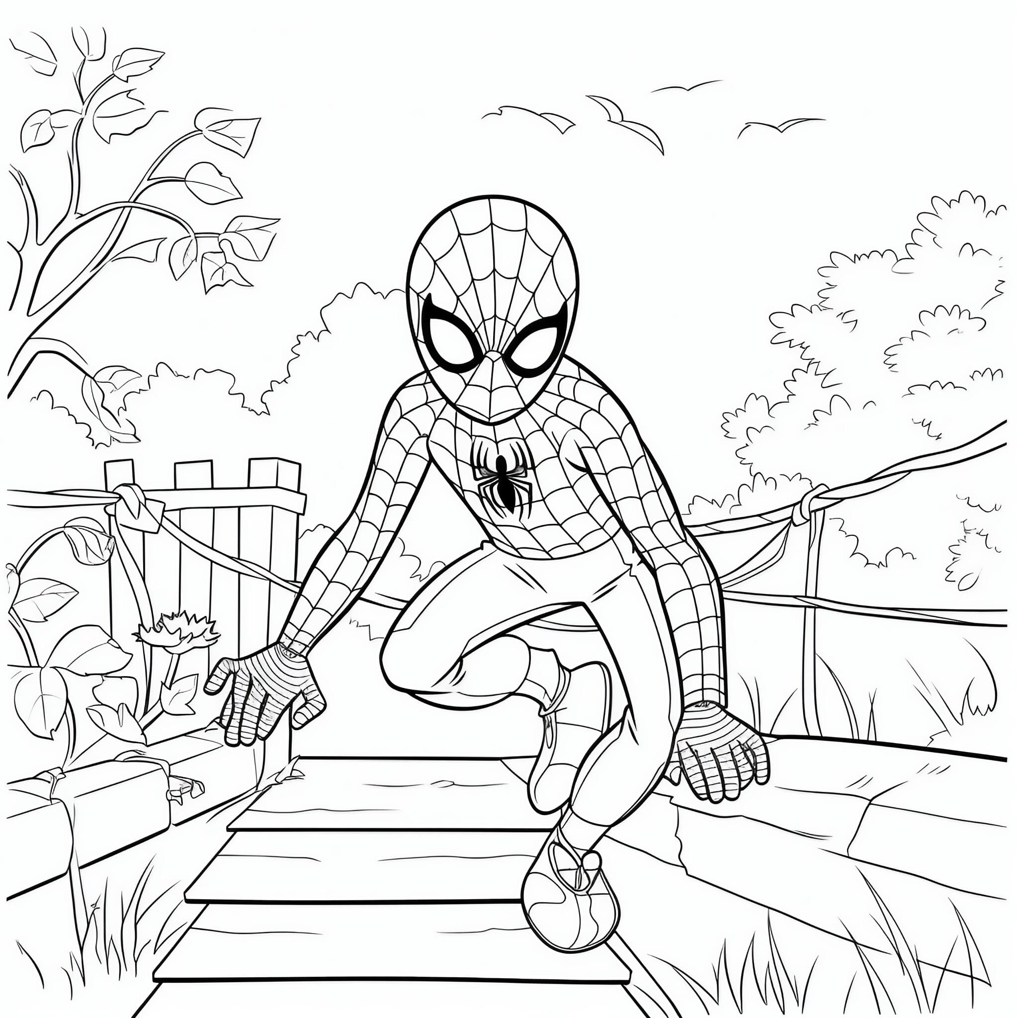 Spiderman coloring pages for free printable