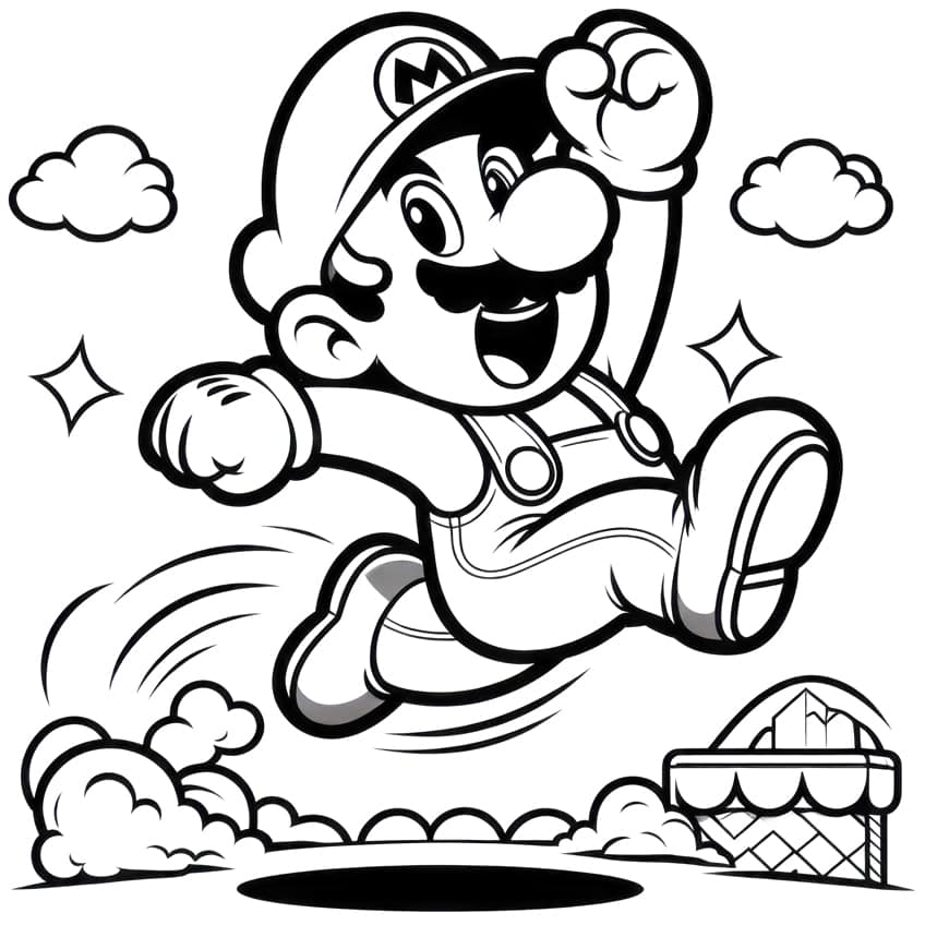 Super mario bros coloring pages