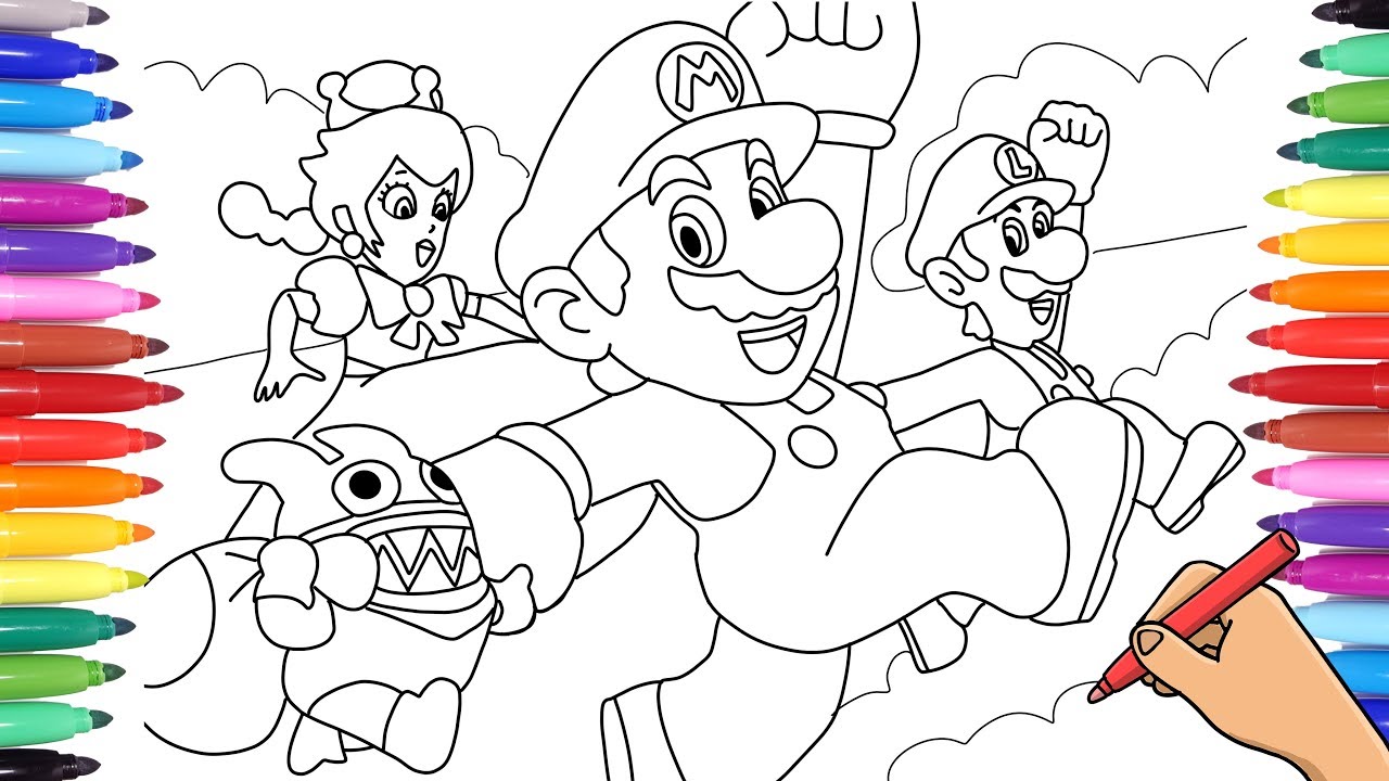 Super ario bros deluxe coloring pages