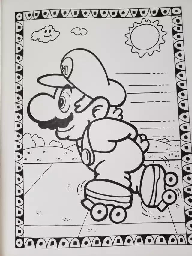 Super mario coloring book from rnostalgia