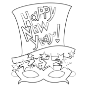 Happy new year coloring pages free printable pictures