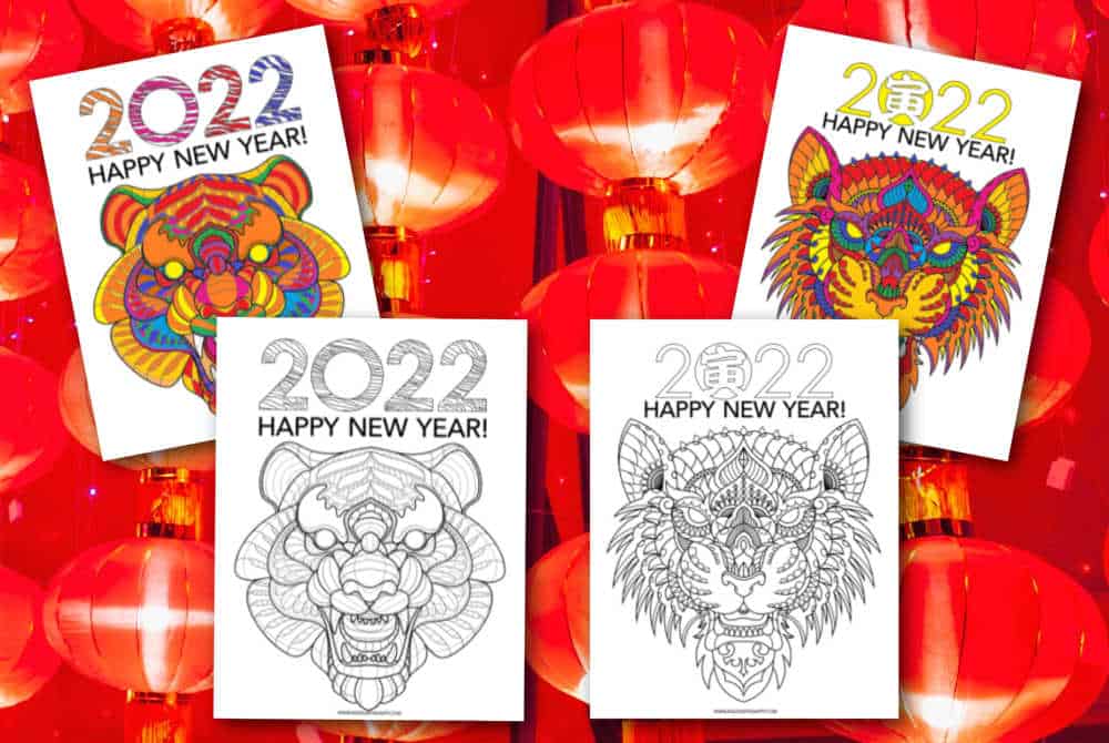 Year of the tiger coloring pages