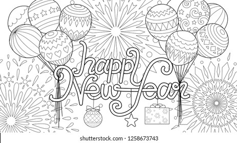 New year coloring book images stock photos d objects vectors