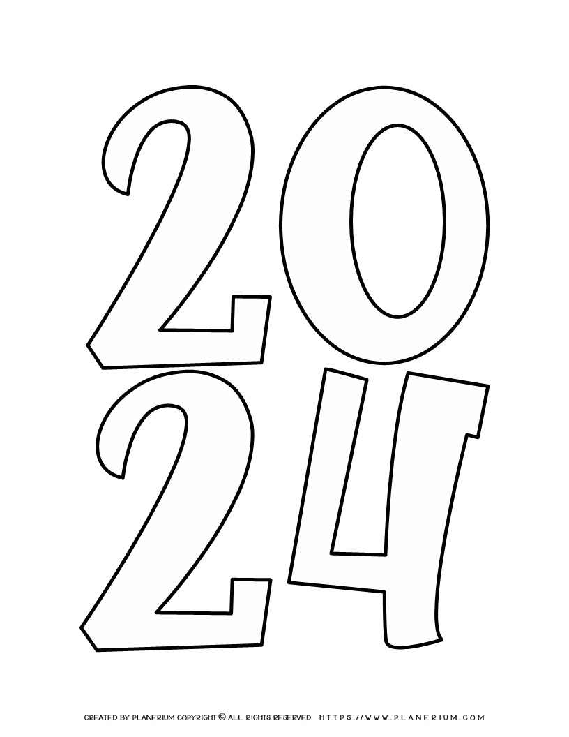 New year coloring page