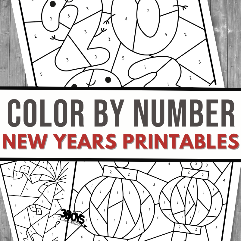 Chinese new year color by number