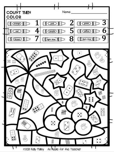 Happy new years coloring pages counting number sense tpt