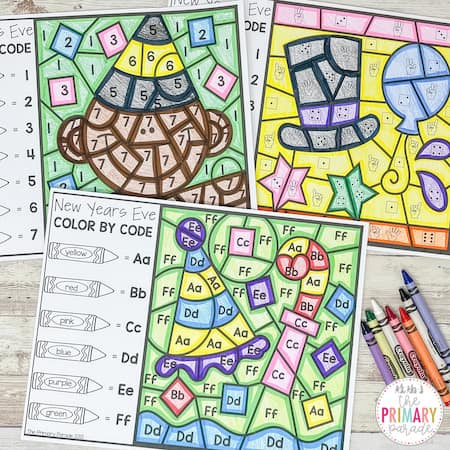 Free printable new years eve coloring pages
