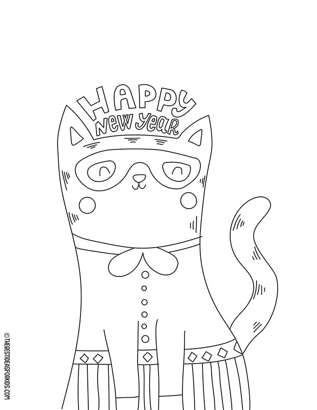 New years coloring pages free printables