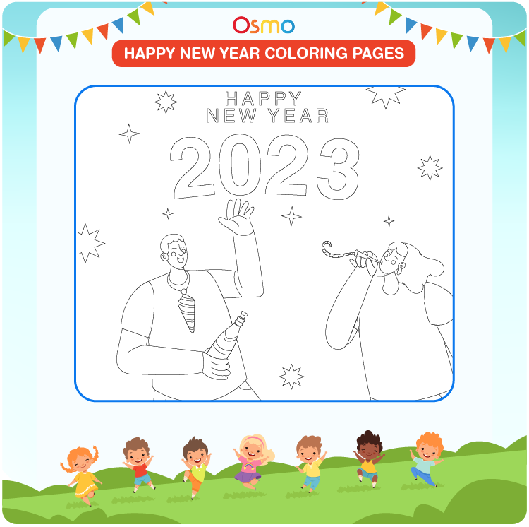 Happy new year coloring pages download free printables