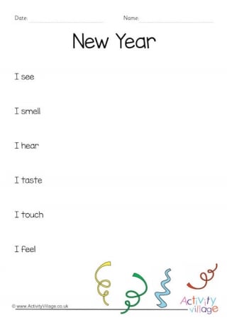 New year acrostic printable for kids