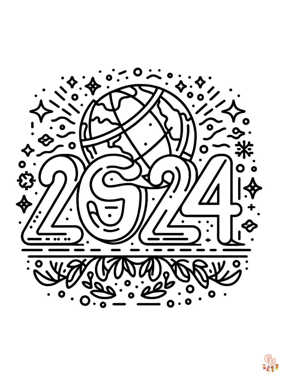 Printable new years coloring pages free for kids and adults