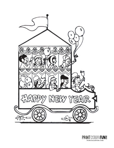 Happy new year clipart coloring extravaganza craft learn and celebrate at