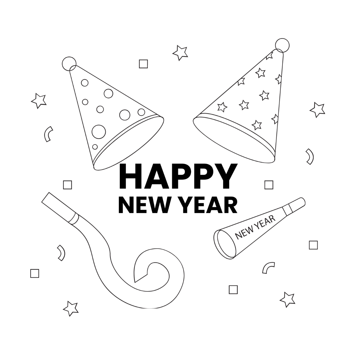 Free new years eve drawing s examples