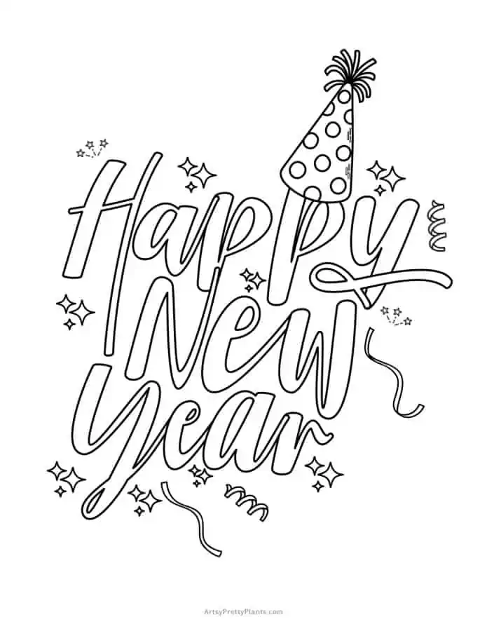 Free new year coloring pages âprintable