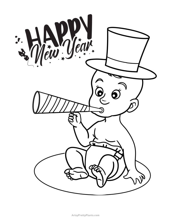 Free new year coloring pages âprintable