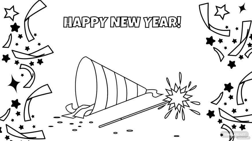 Free new years eve drawing background