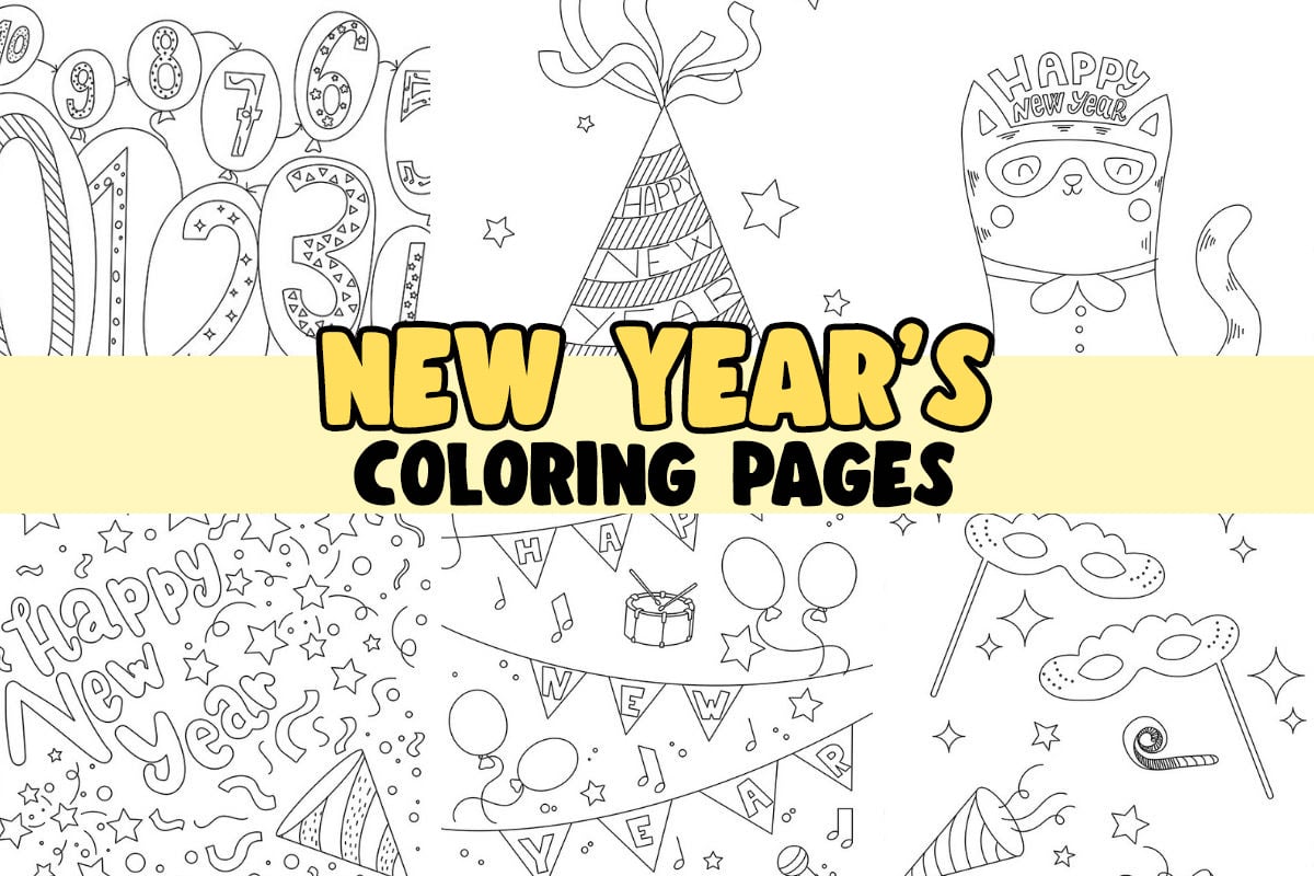 New years coloring pages free printables