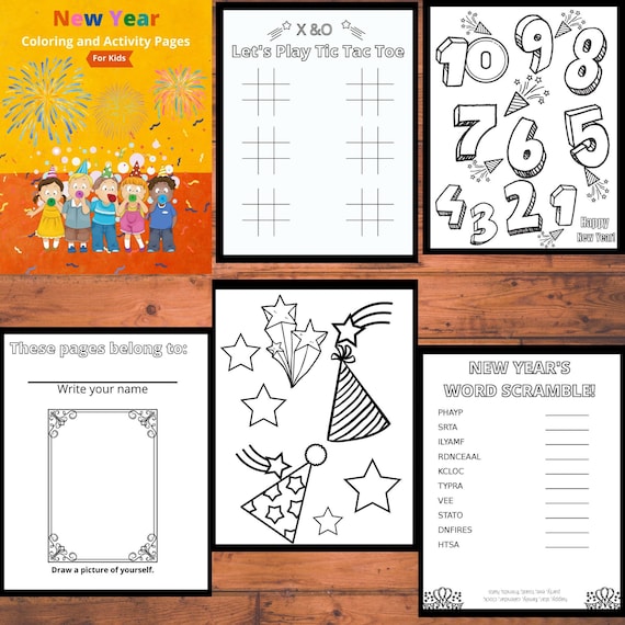 New years eve coloring and activity pages kids coloring and printable pages party coloring pages download now