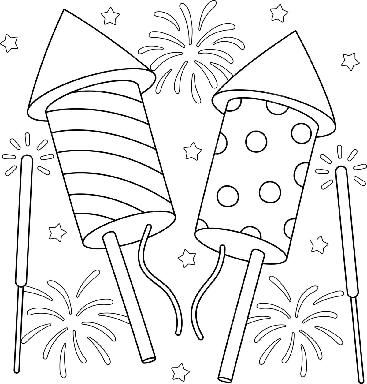 Coloring page for kids fireworks on new years eve vector fire drawing fireworks drawing ring drawing png and vector with transparent background for free download