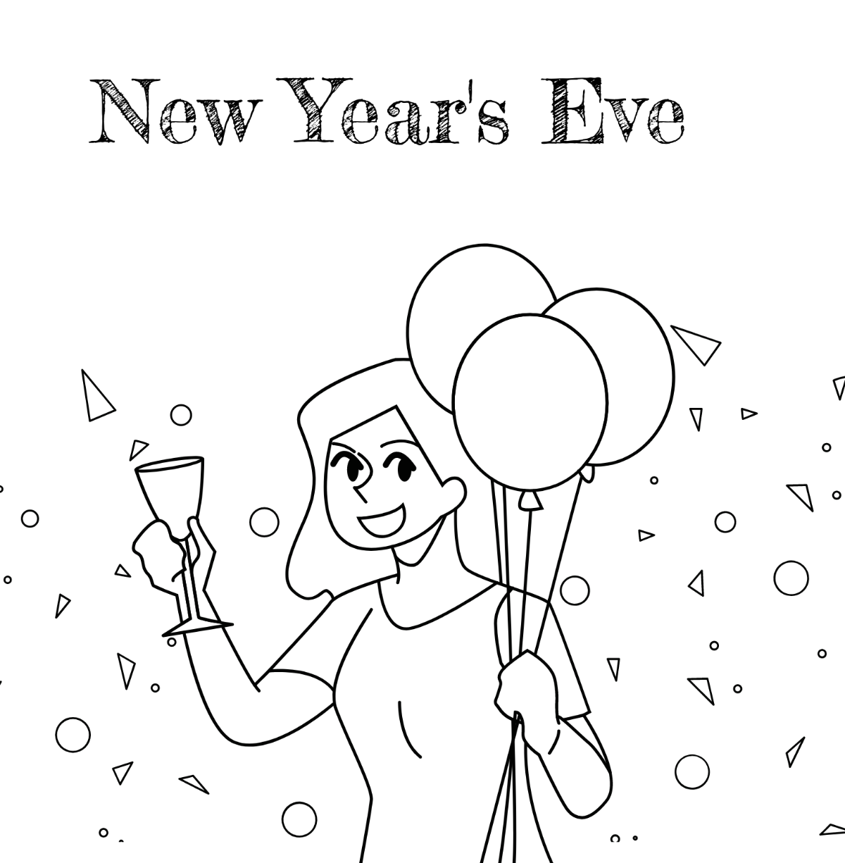 Free new years eve drawing s examples
