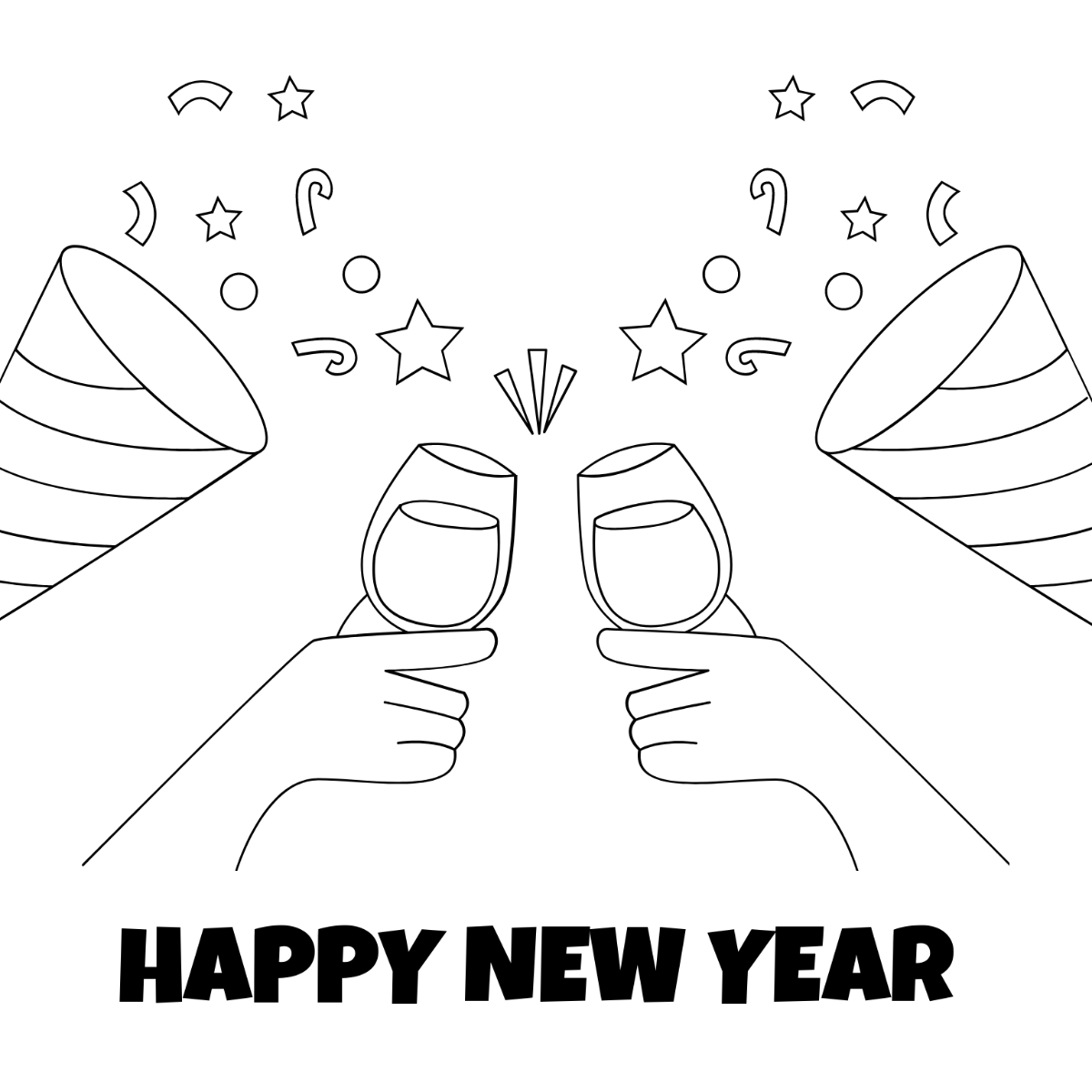 Free new years eve drawing s examples