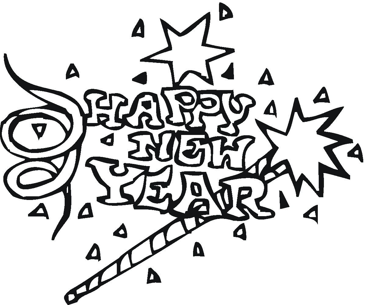 Free printable new years coloring pages for kids