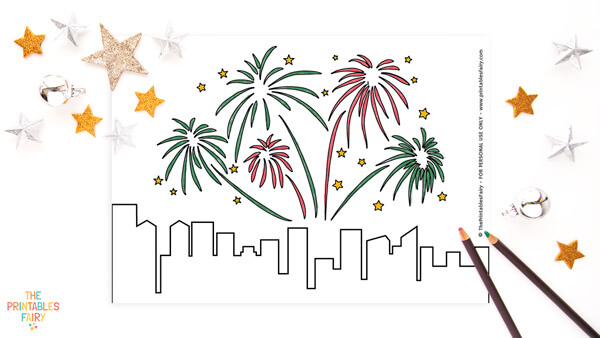 New years eve coloring pages