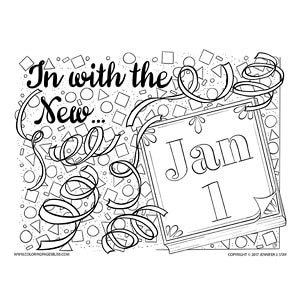 New years coloring pages for adults