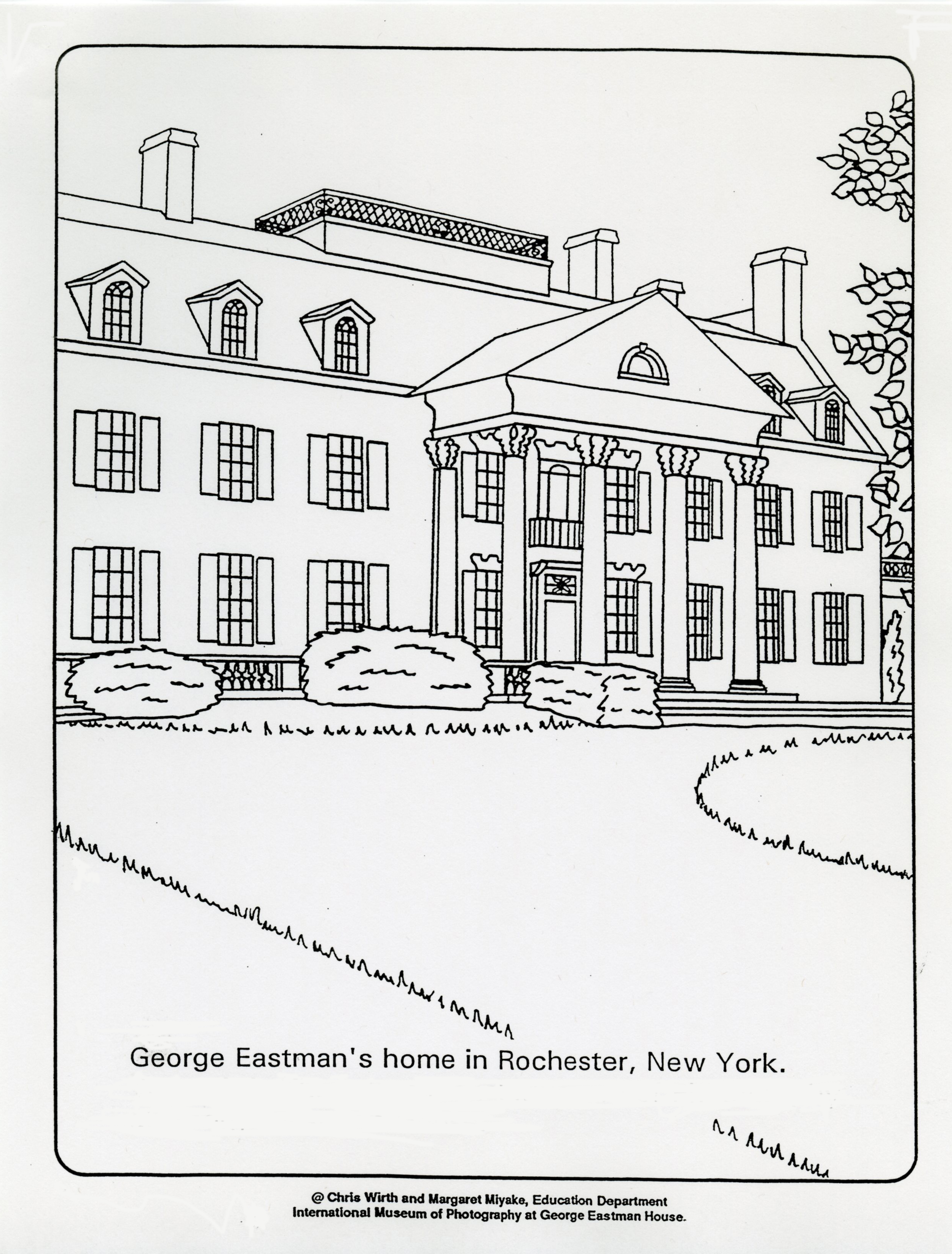 Gee eastman museum coloring sheet â color our collections