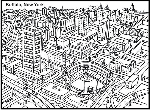 Buffalo new york coloring book