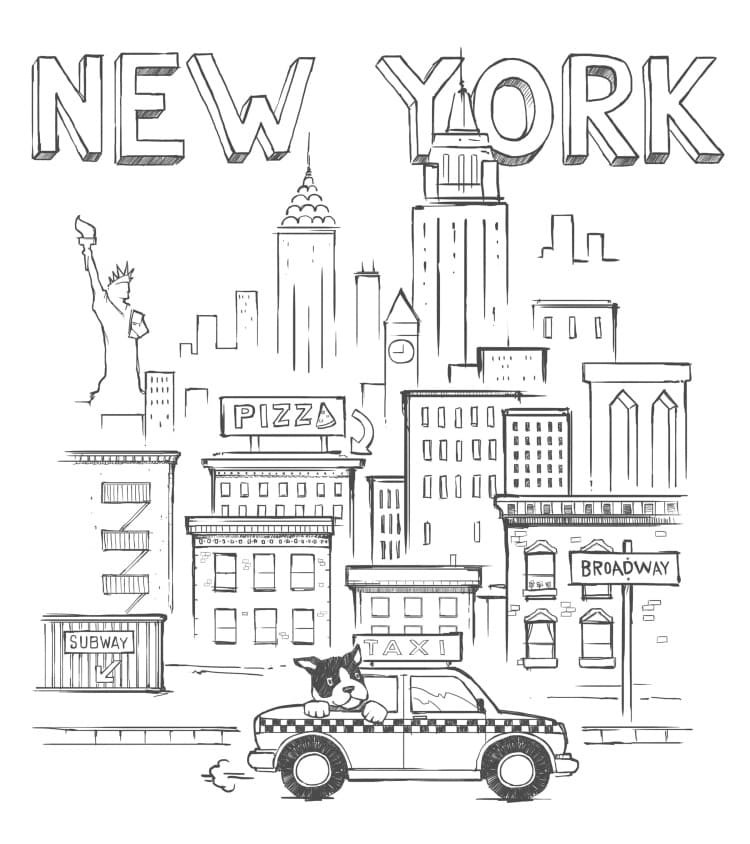 New york coloring pages printable for free download