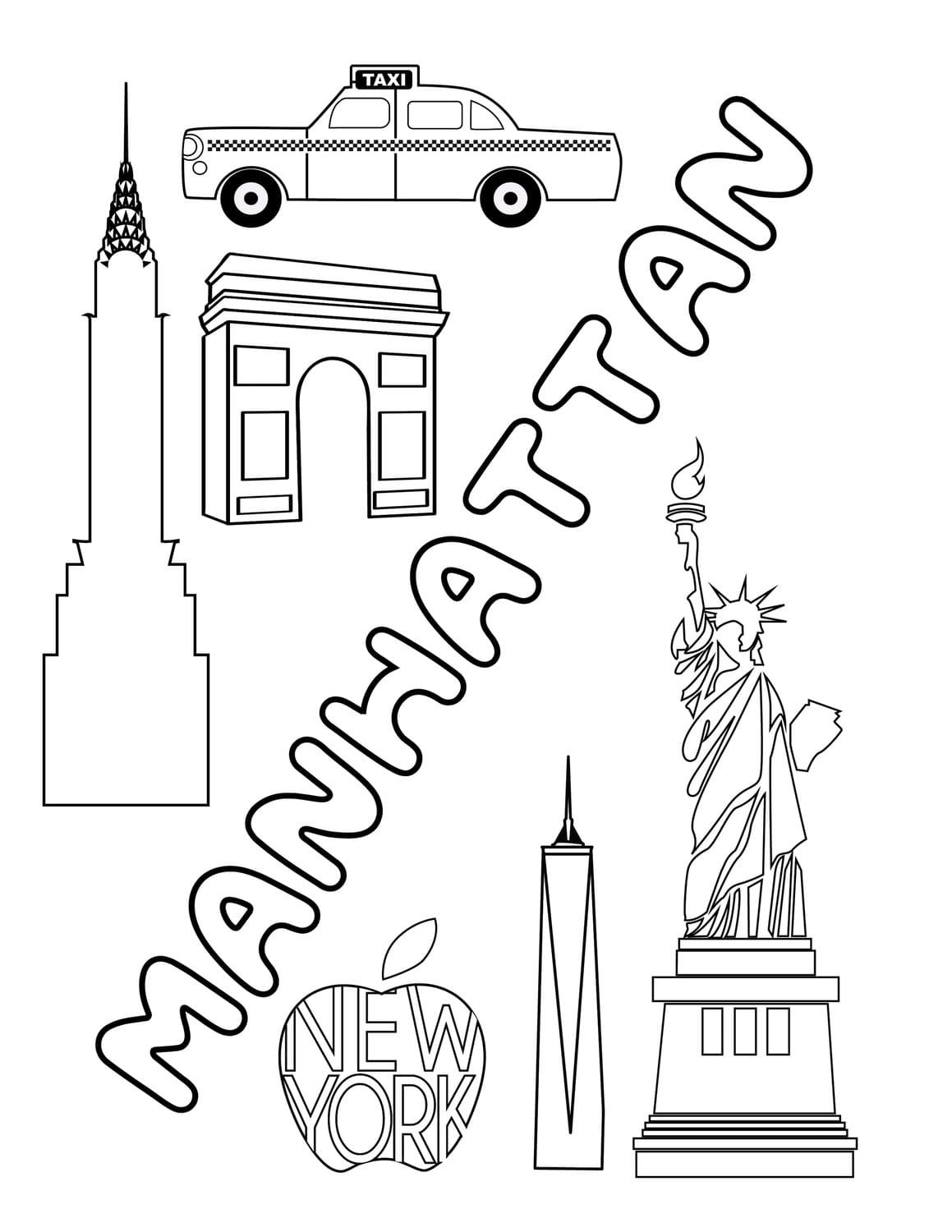 New york coloring pages printable for free download