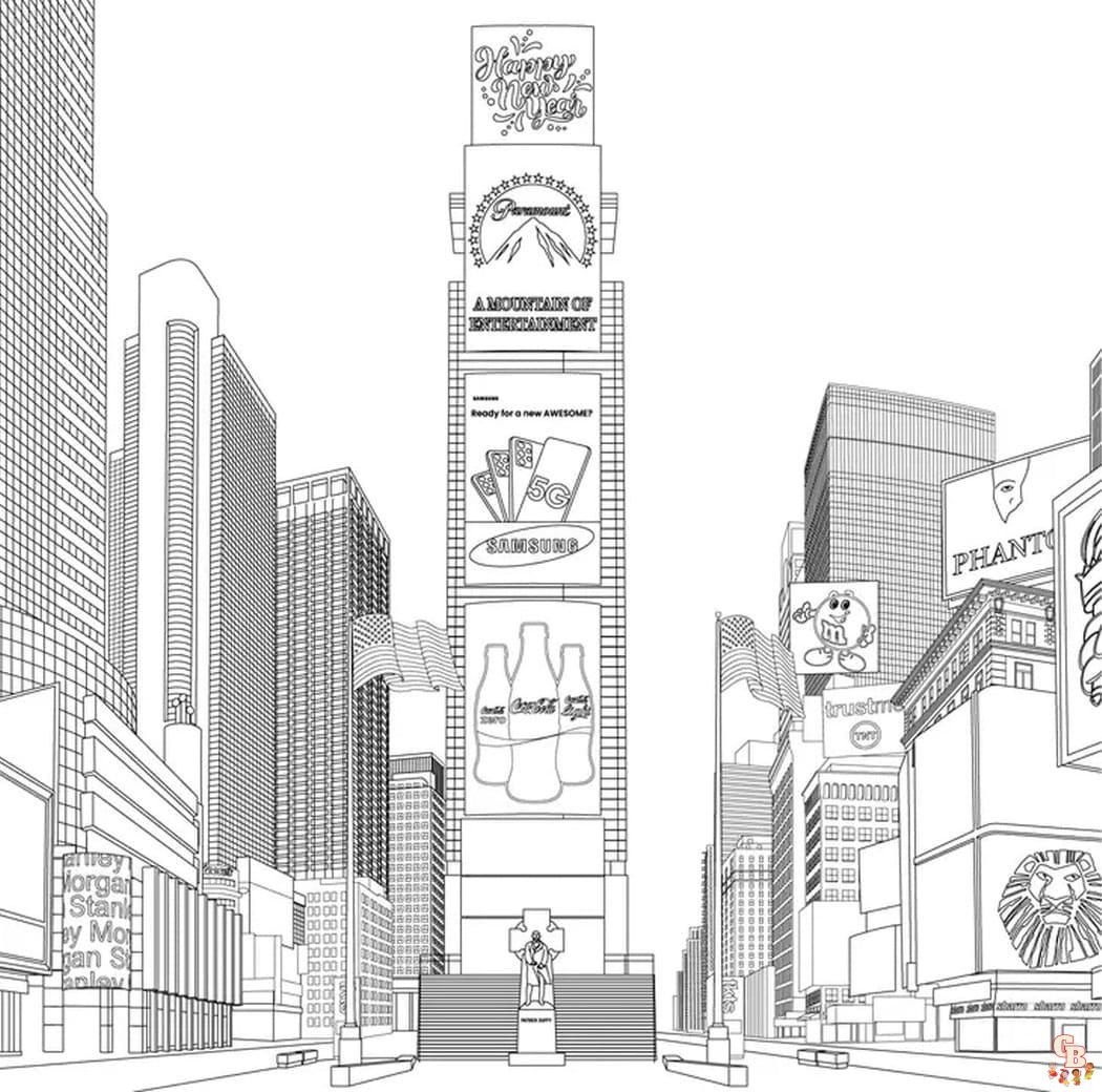 Printable new york coloring pages free for kids and adults
