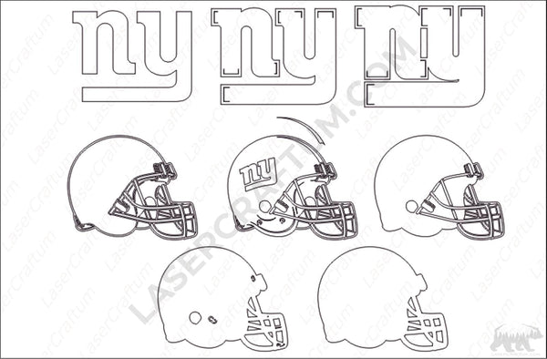New york giants layered design for cutting