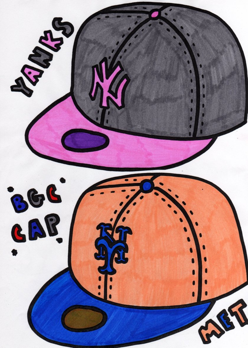 Ny fitted caps coloring sheet â