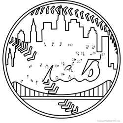 New york mets logo connect the dots printable worksheets