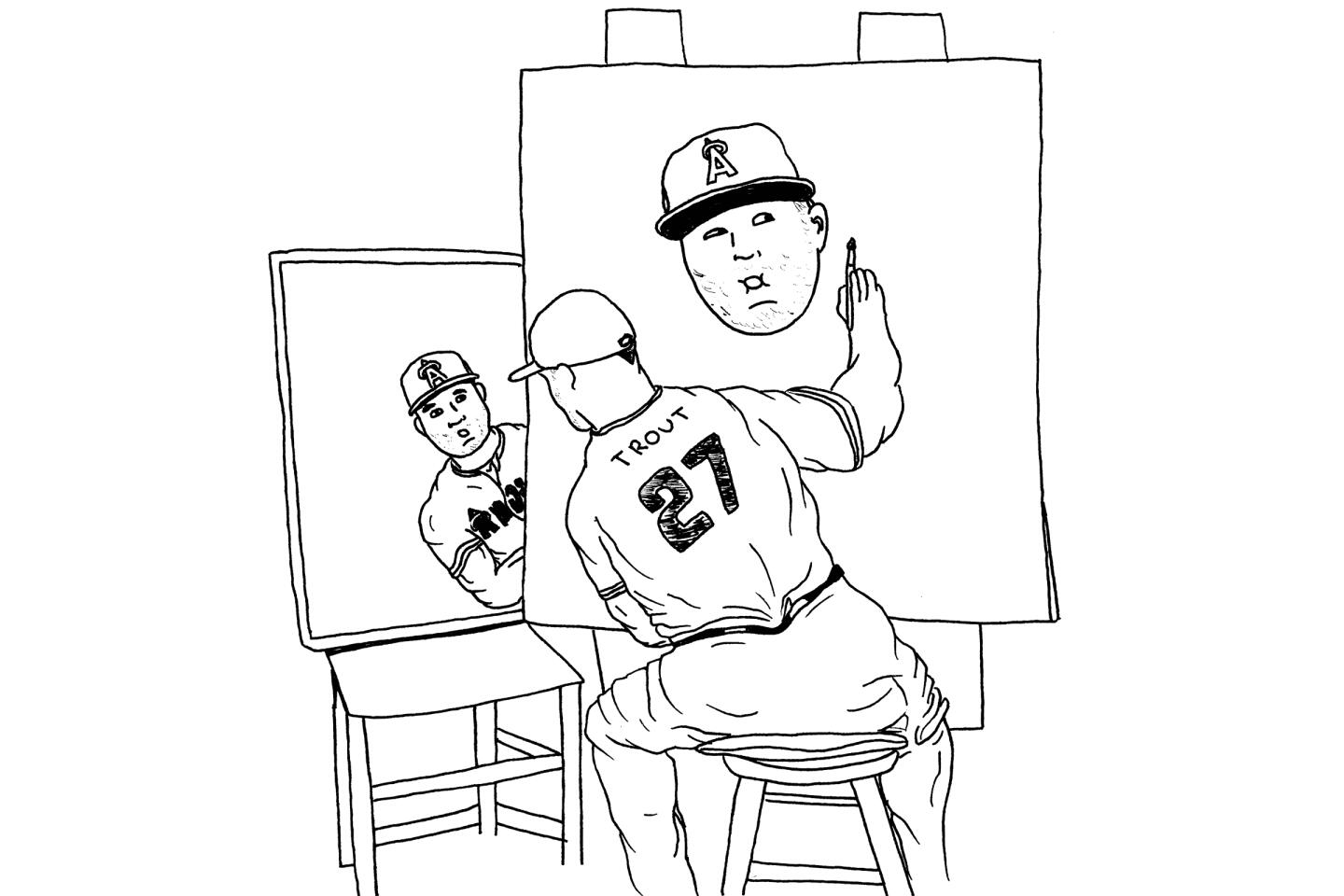 How did a viral mike trout art project reach the baseball star