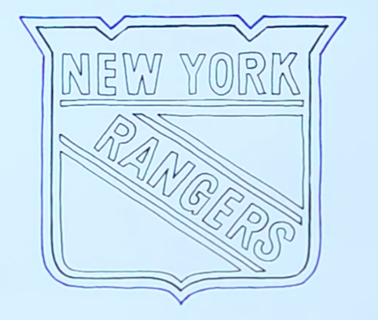 How to draw the new york rangers logo nhl team