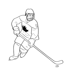 Ice hockey coloring pages for kids