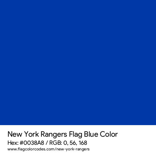 New york rangers flag color codes