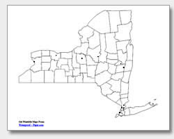 Printable new york maps state outline county cities