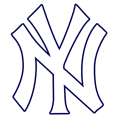 New york yankees del stickers navy white pink silver