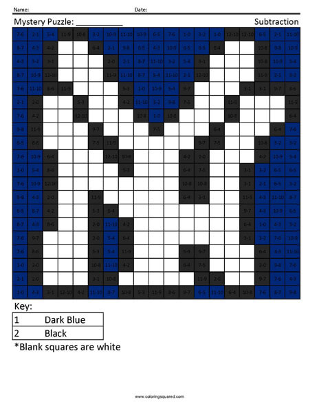 New york yankees subtraction coloring