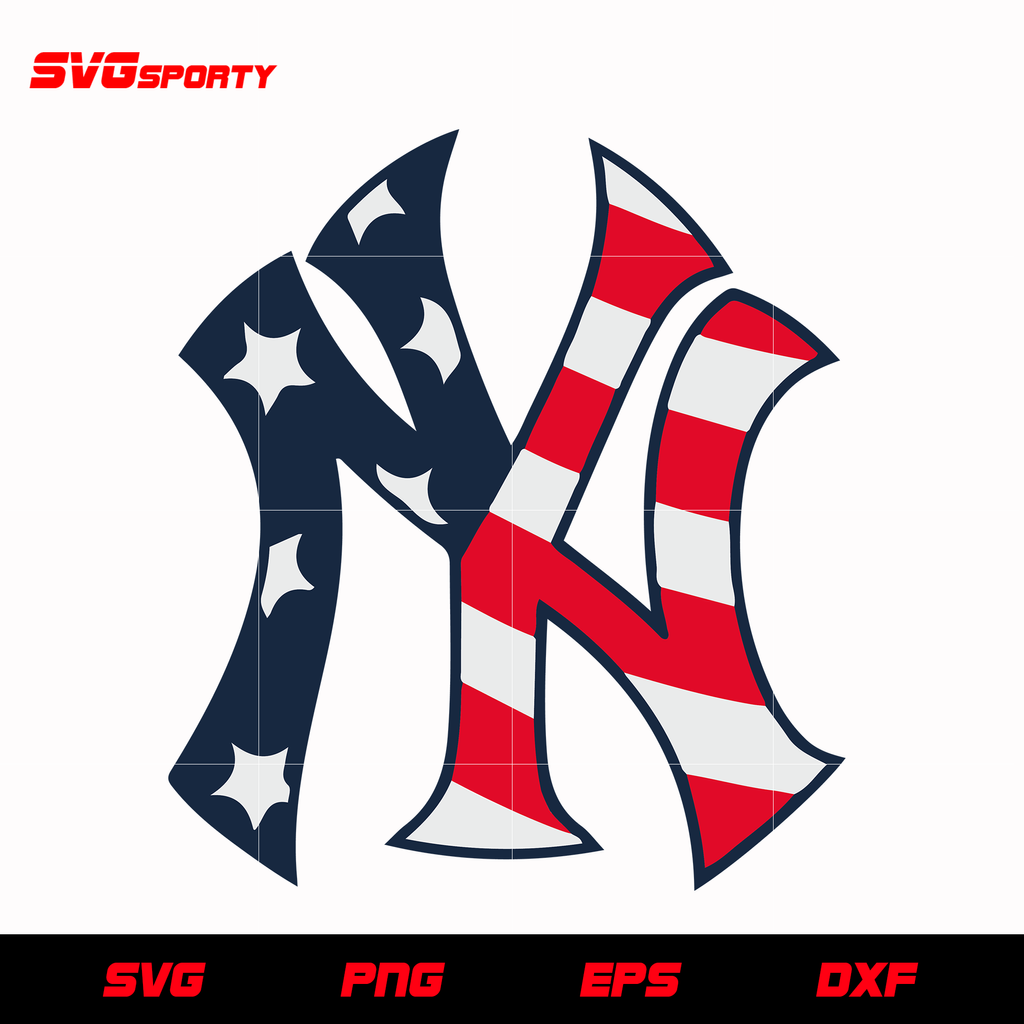 New york yankees logo usa flag svg mlb svg eps dxf png digital fi â svg sporty