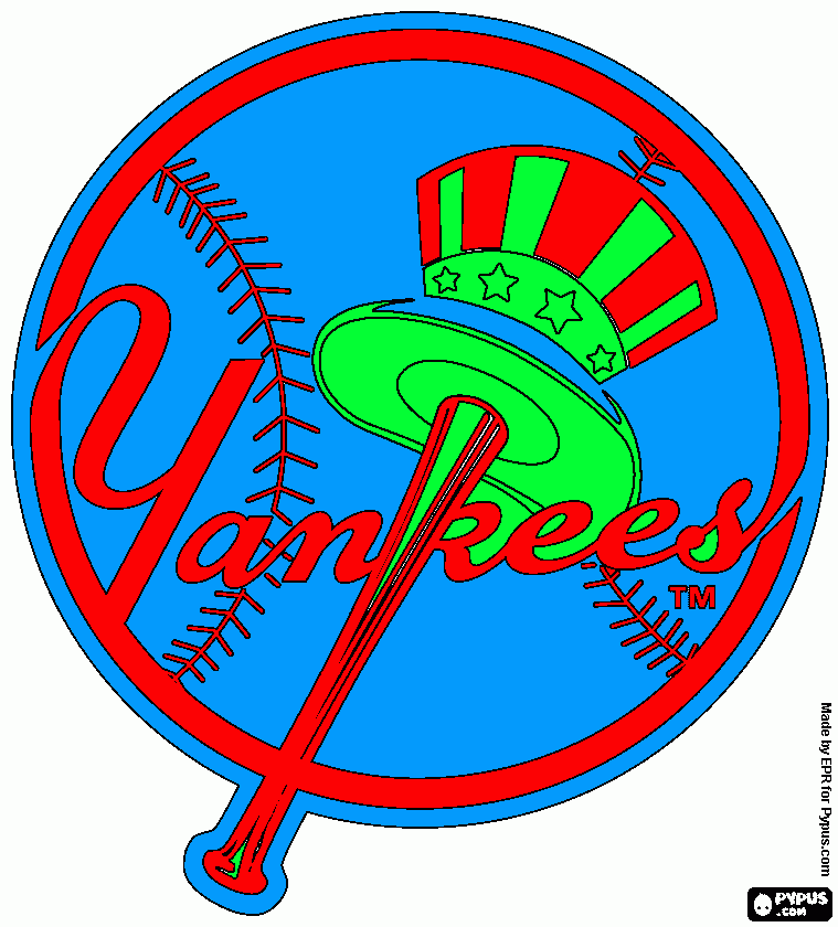 New york yankee coloring page printable new york yankee
