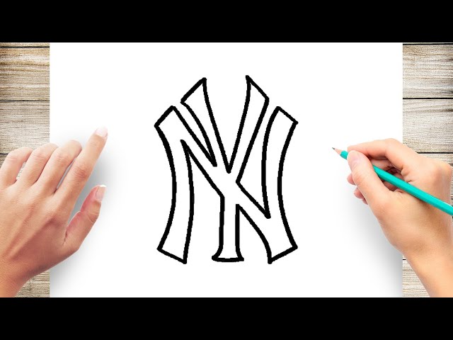 How to draw yankees logo step by step