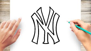 How to draw yankees logo step by step