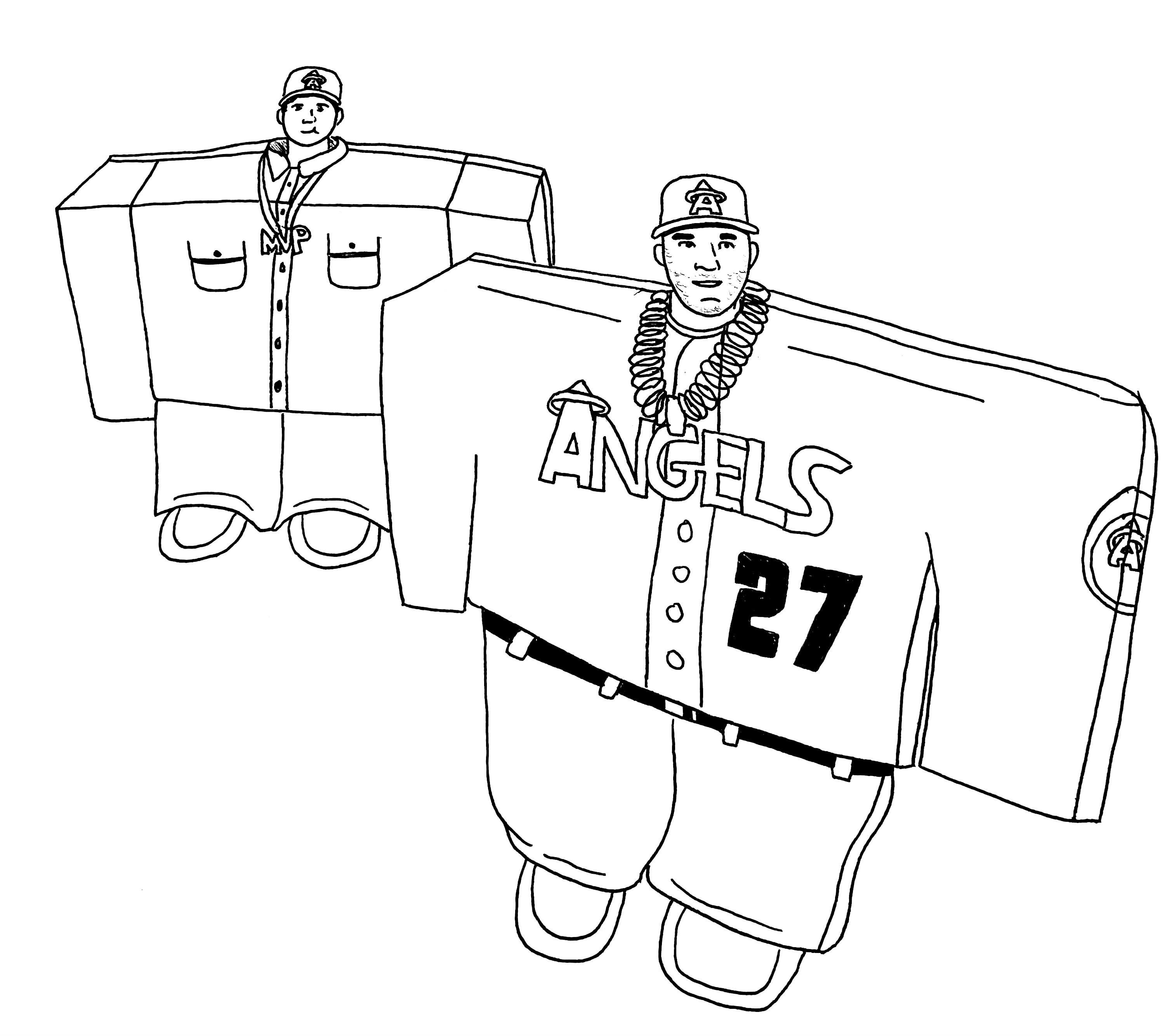 Drawing mike trout every day until the lockout is over day rbaseball