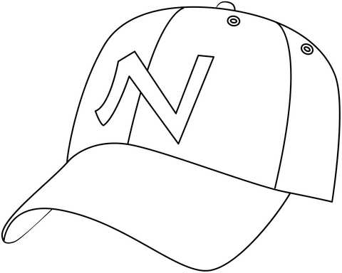 Baseball hat coloring page free printable coloring pages