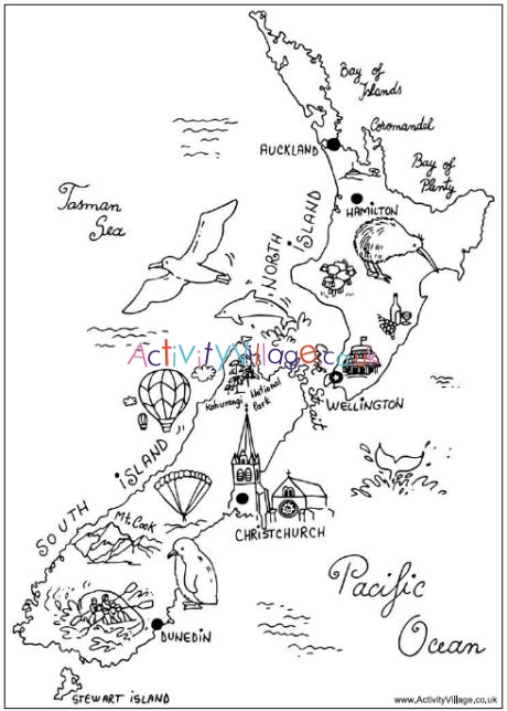 New zealand louring map